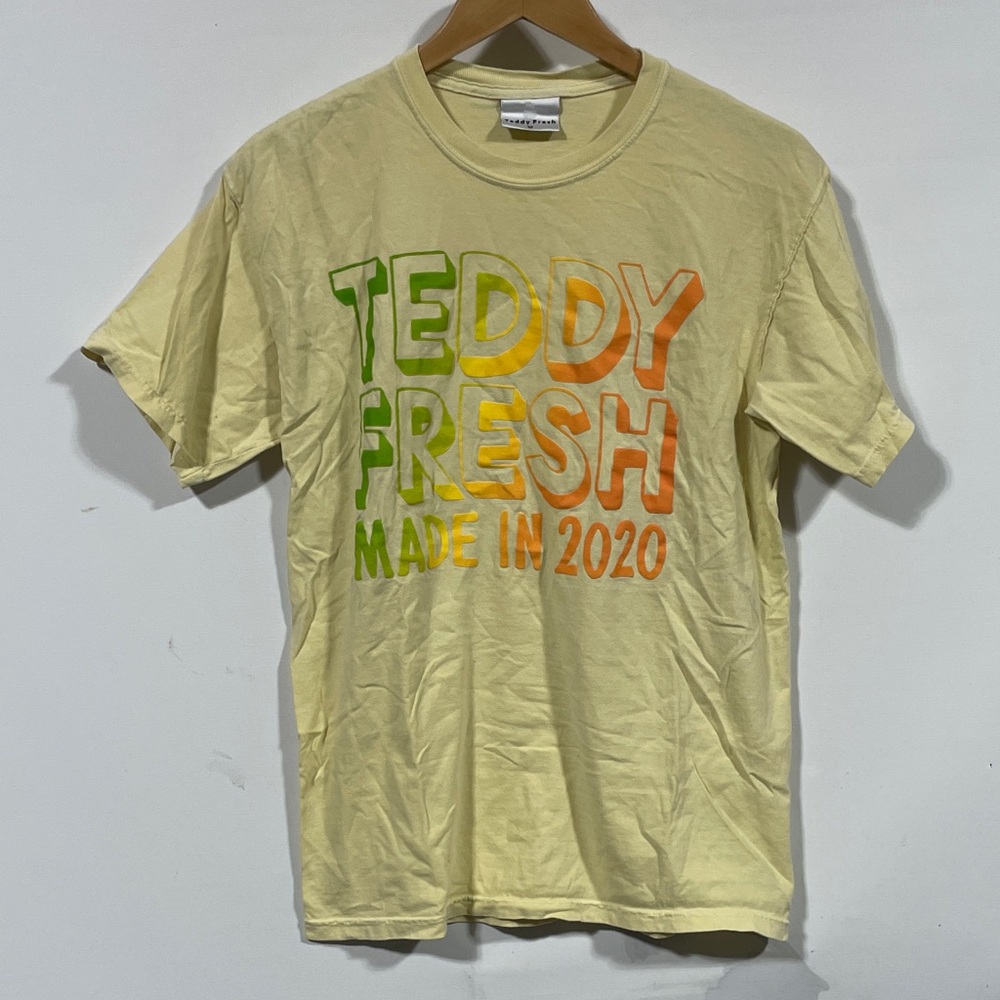 Teddy Fresh Yellow Short-Sleeve 'Teddy Fresh Made in 2020' Graphic Tee